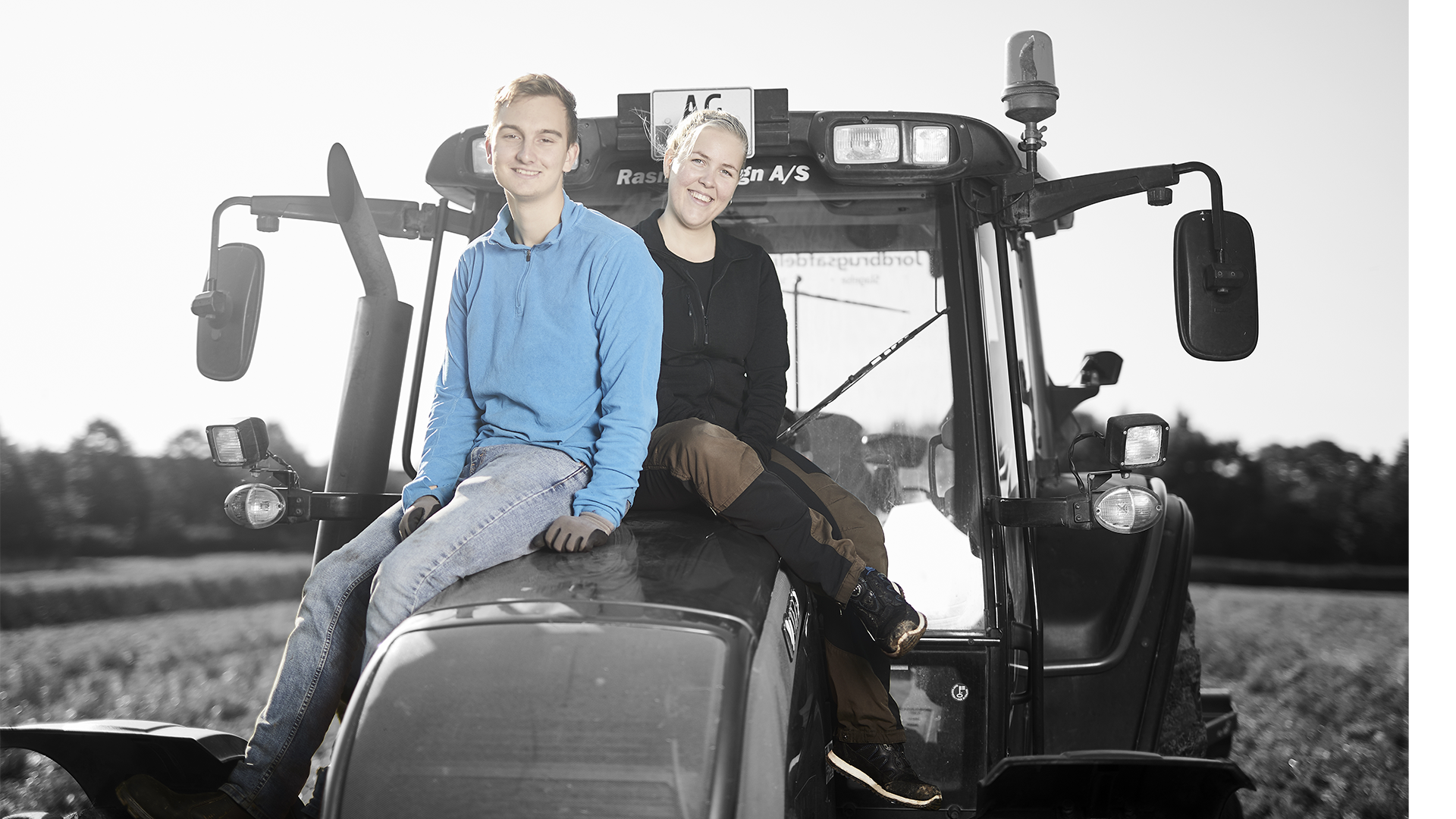 ZBC uddannelser inden for landbrug og gartneri i Slagelse - landmandselever på traktor