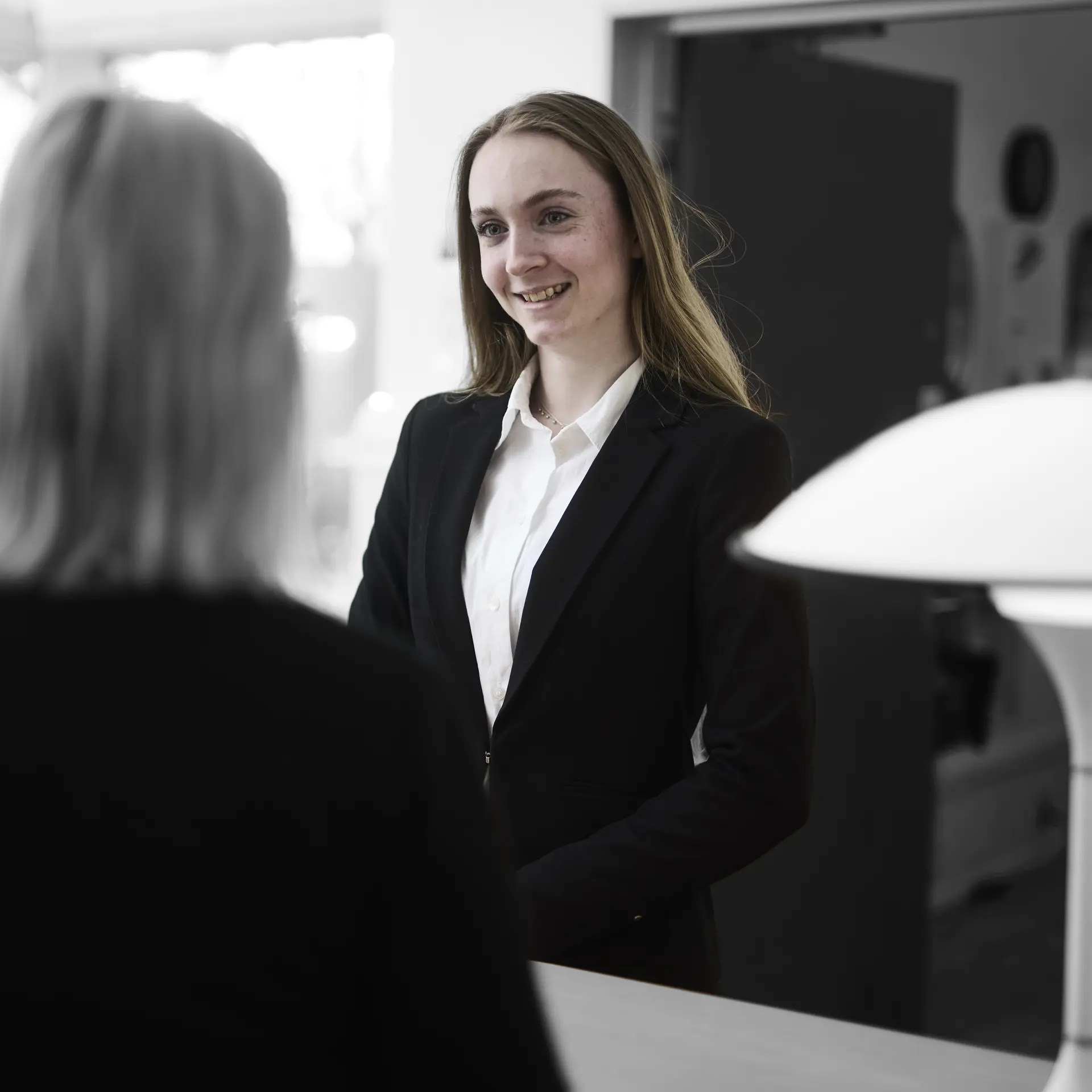 Receptionist og kunde