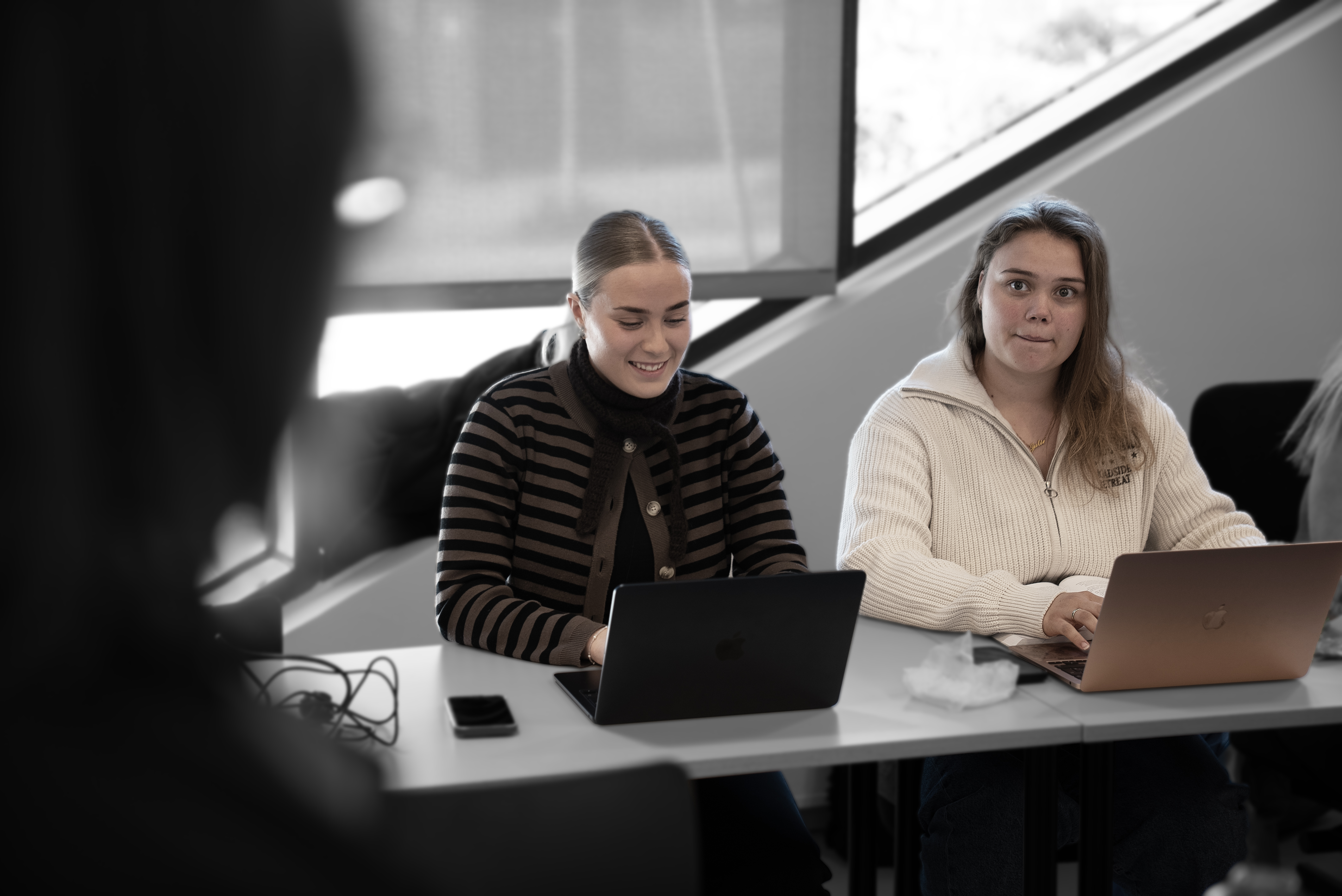 Elever på uddannelsen til social- og sundhedsassistent til undervisning