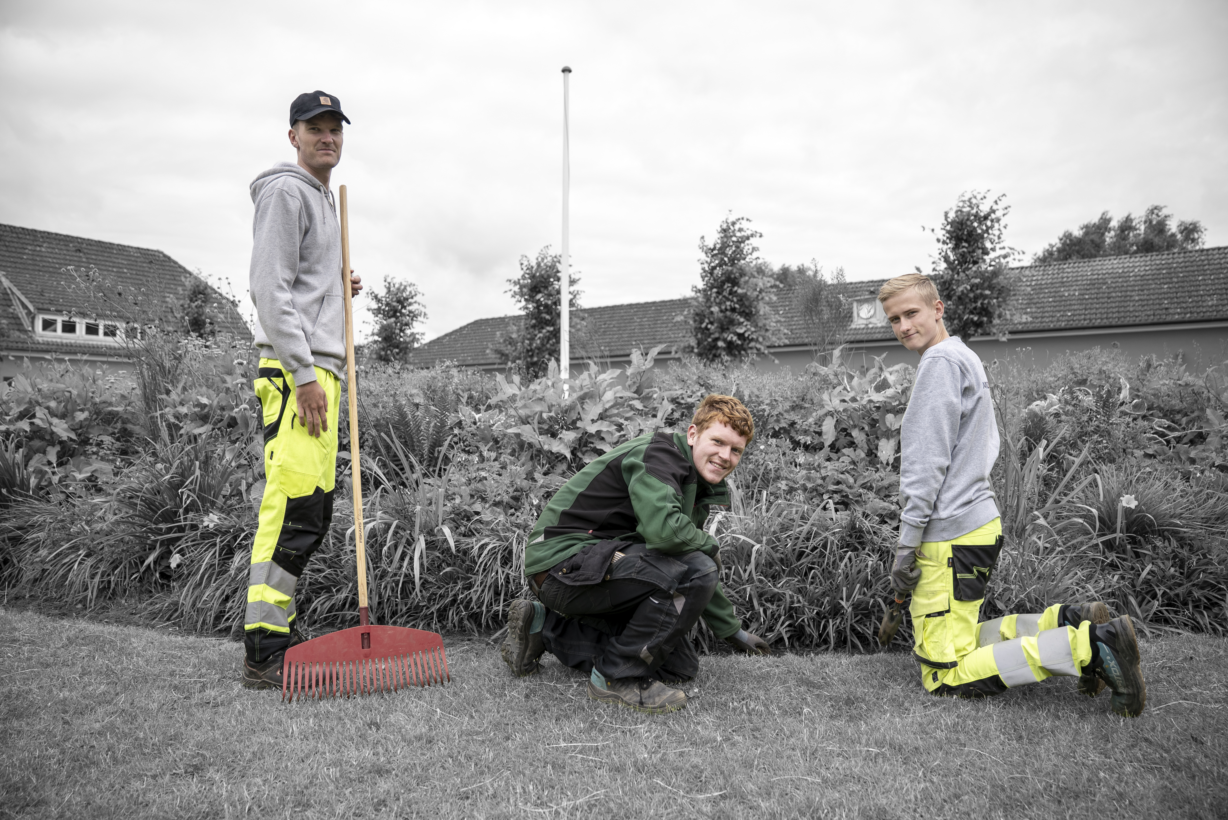Elever på uddannelsen til anlægsgartner