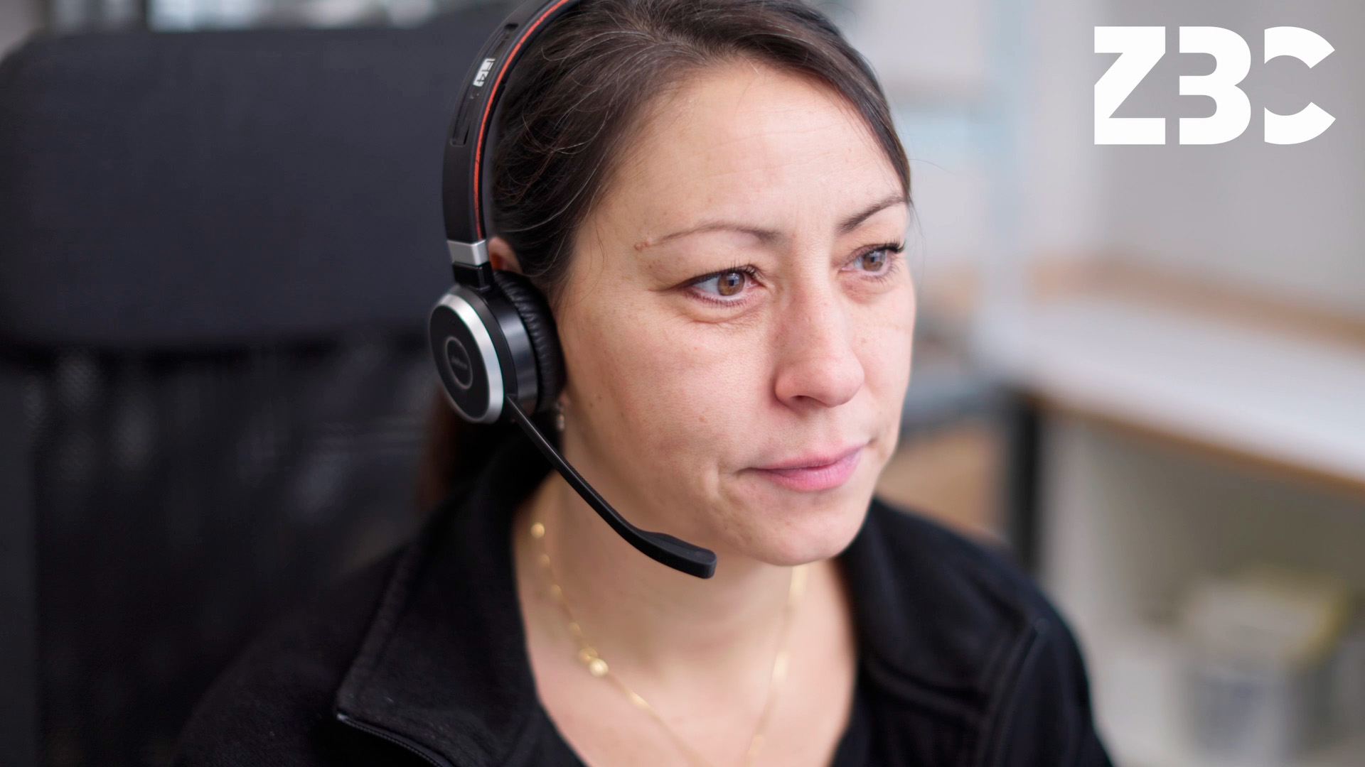 Handels-elev med headset