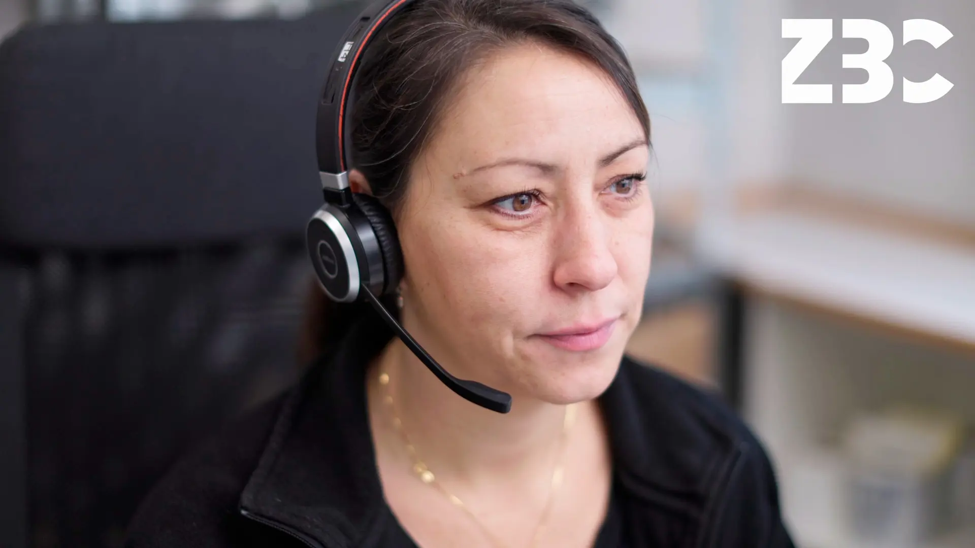 Handels-elev med headset