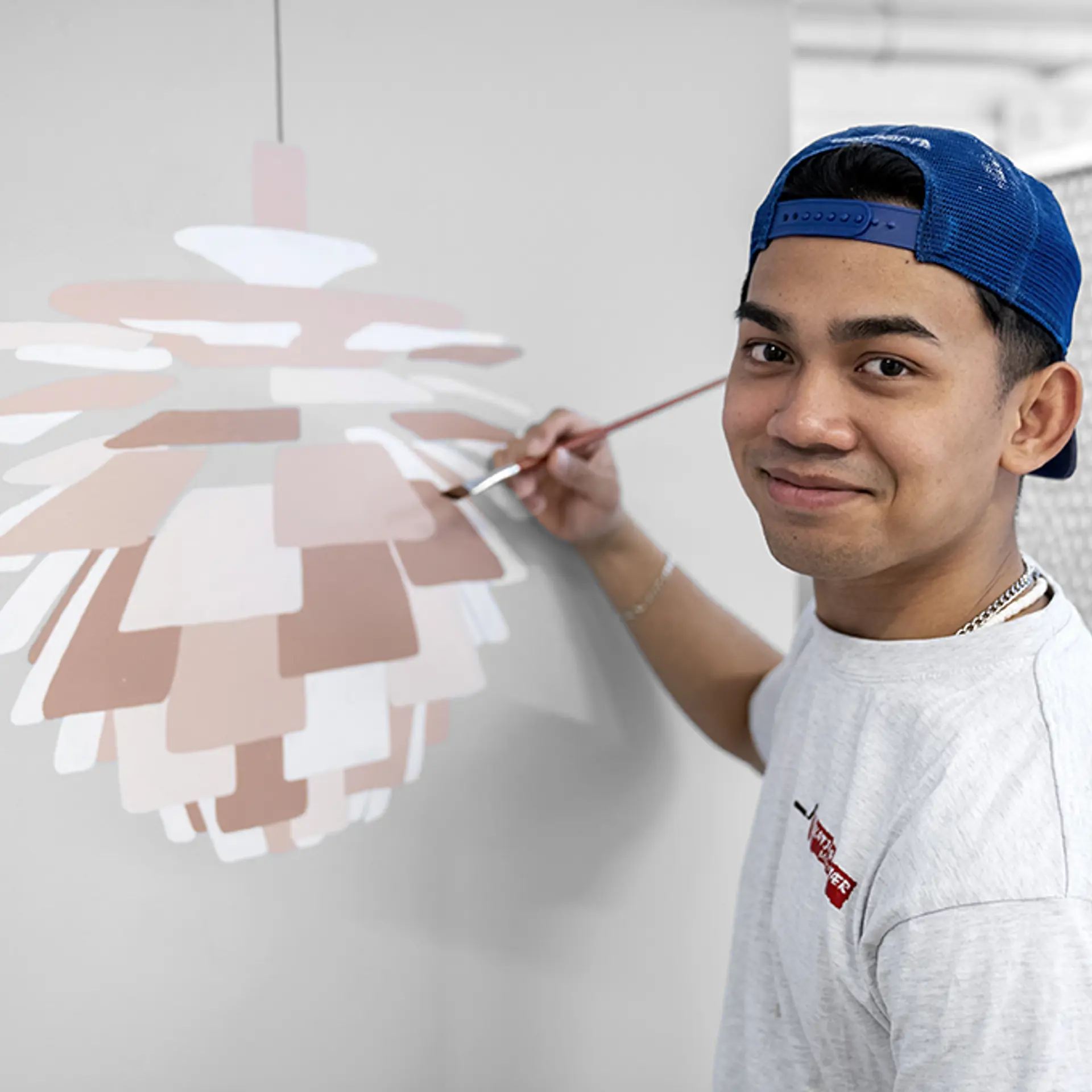 Bygningsmaler Elev Maler En tegning af en Lampe