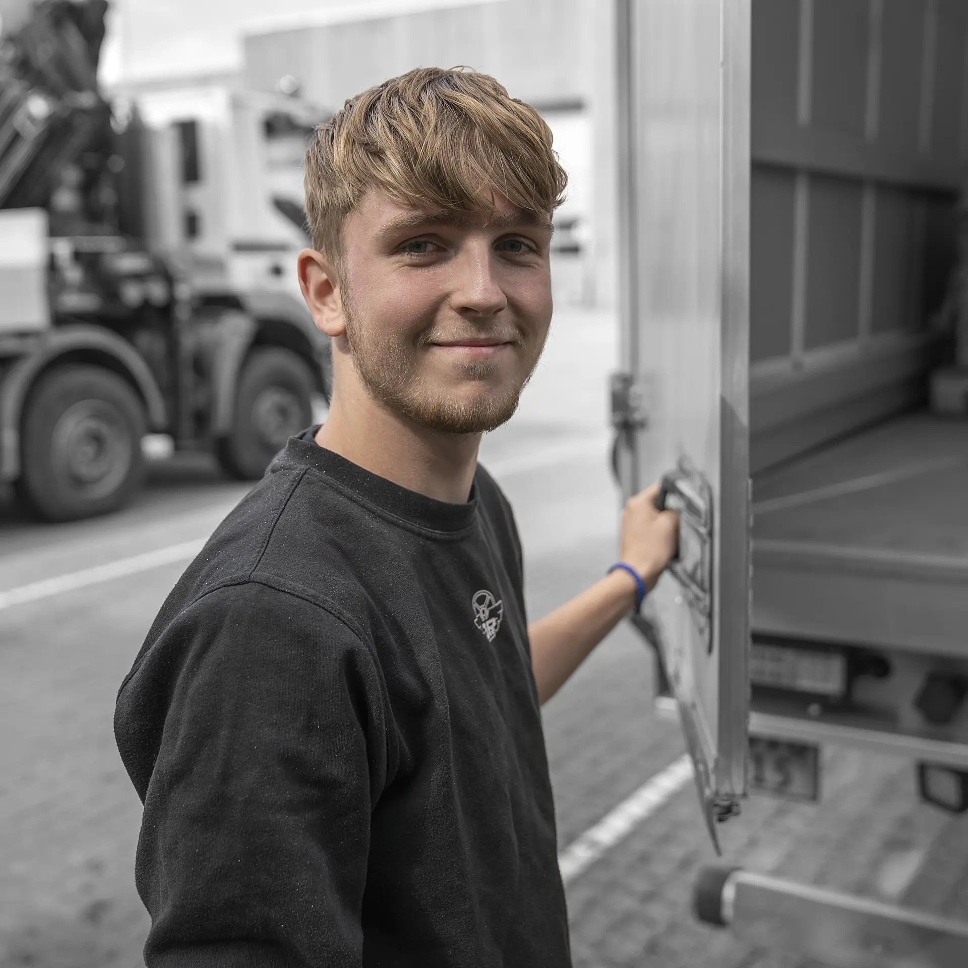 Elev på vejgodstransportuddannelsen